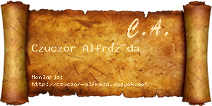 Czuczor Alfréda névjegykártya